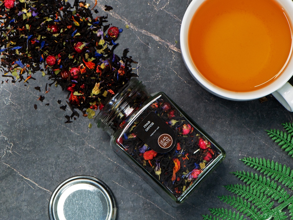 Чай черный, серия Bouquet, граф Орлов, стеклянная банка-5