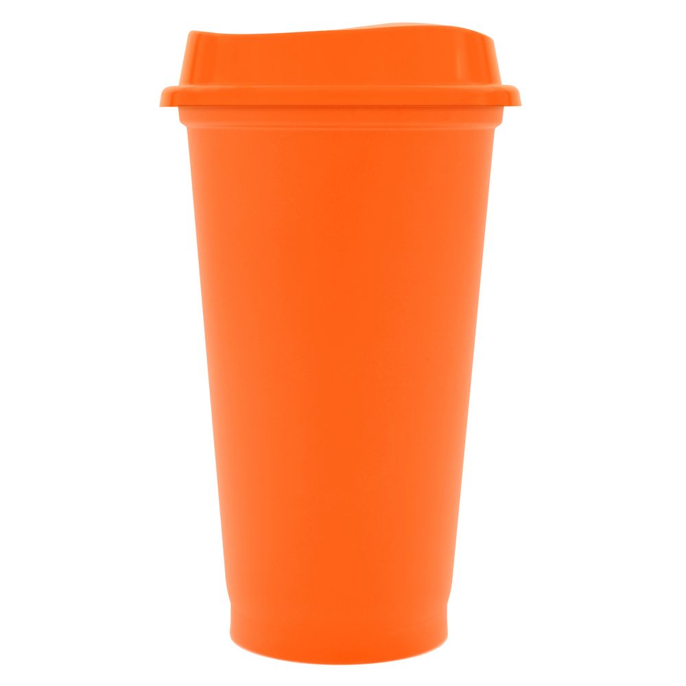 Стакан с крышкой Color Cap, оранжевый-0
