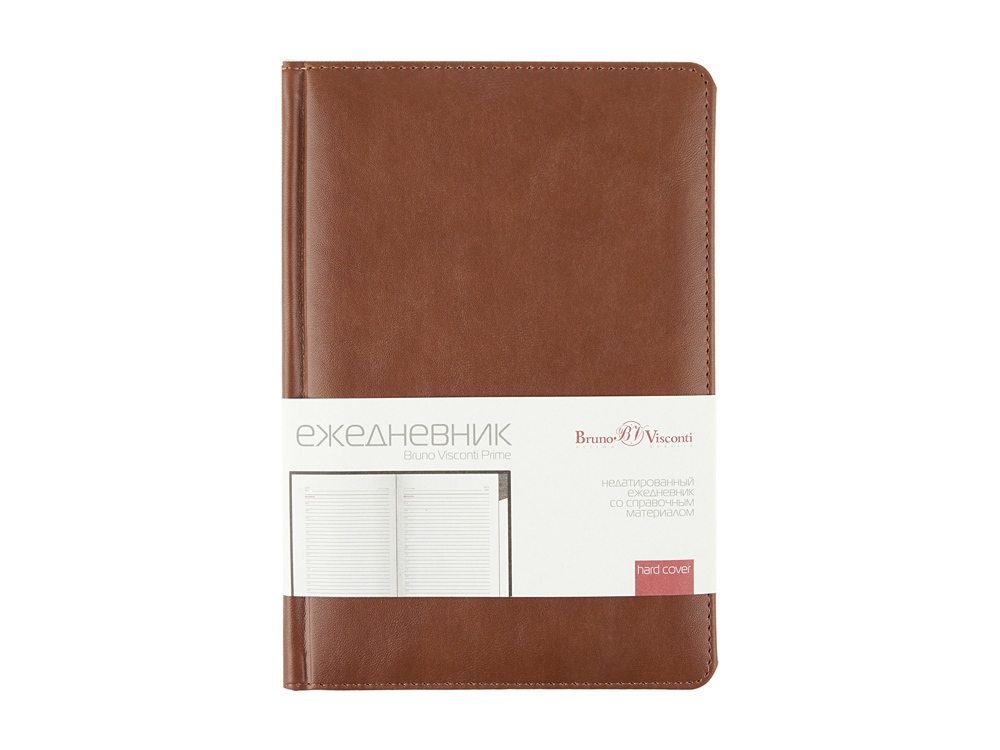 Ежедневник недатированный с индексами А5 Prime, коричневый-1