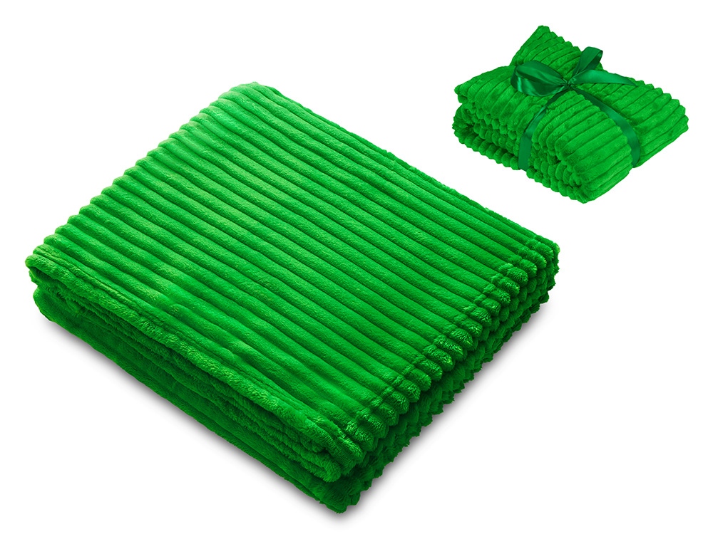 Плед Wave флисовый, зеленый-0