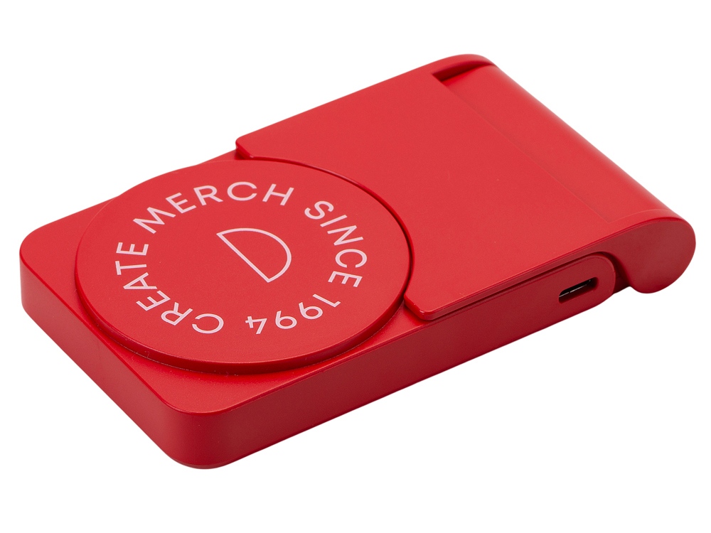 Внешний магнитный аккумулятор MagnIQ, красный, 5000 mAh (тампопечать)-0