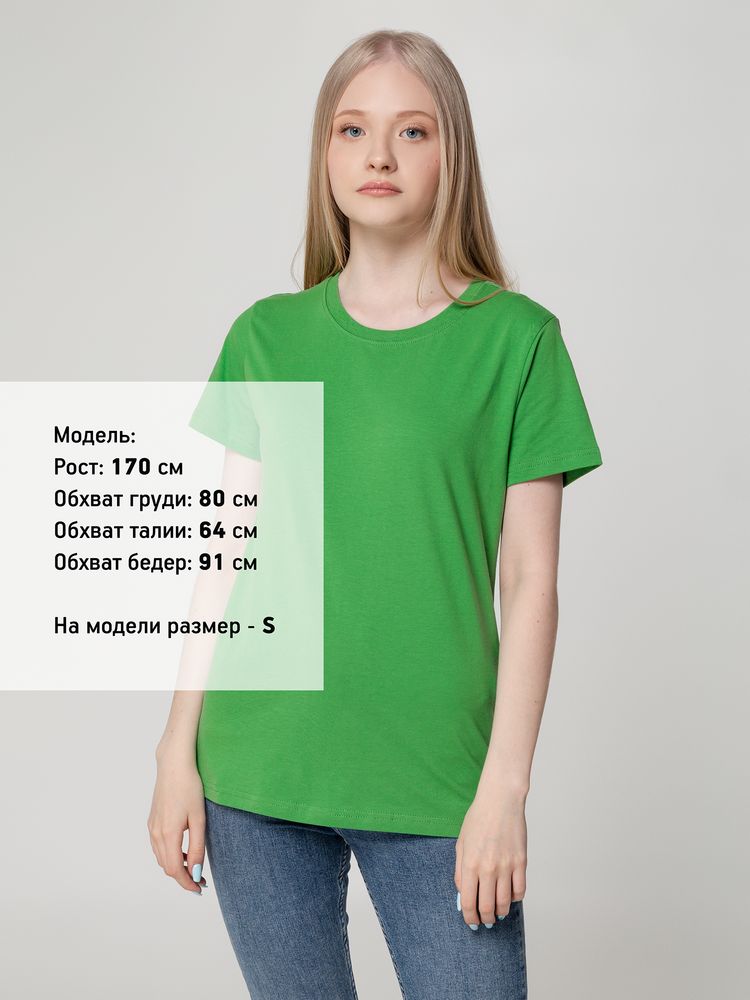 Футболка женская T-bolka Lady, ярко-зеленая-3
