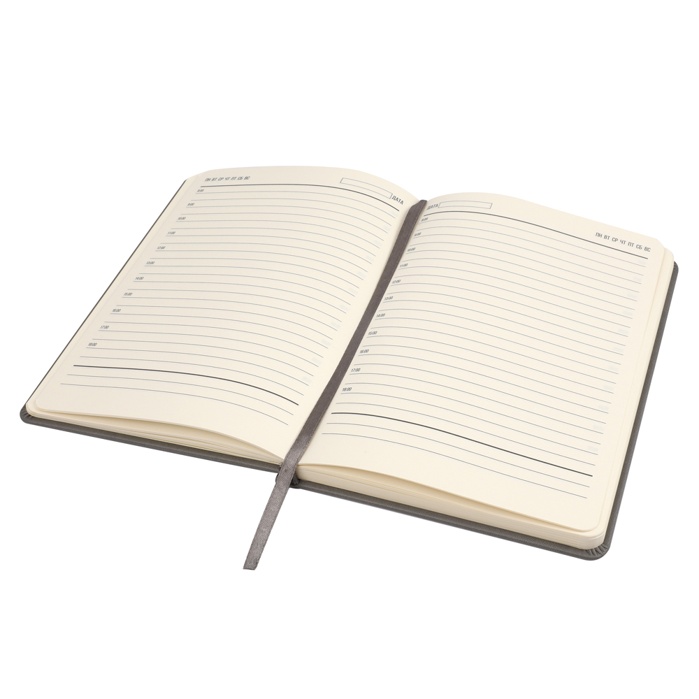 Ежедневник A5 недатированный Classique в твёрдом переплёте, Тёмно-серый-2