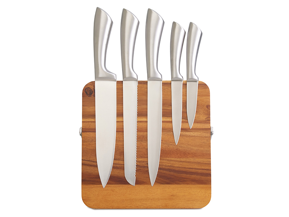 Набор ножей на магнитной подставке Терон-1