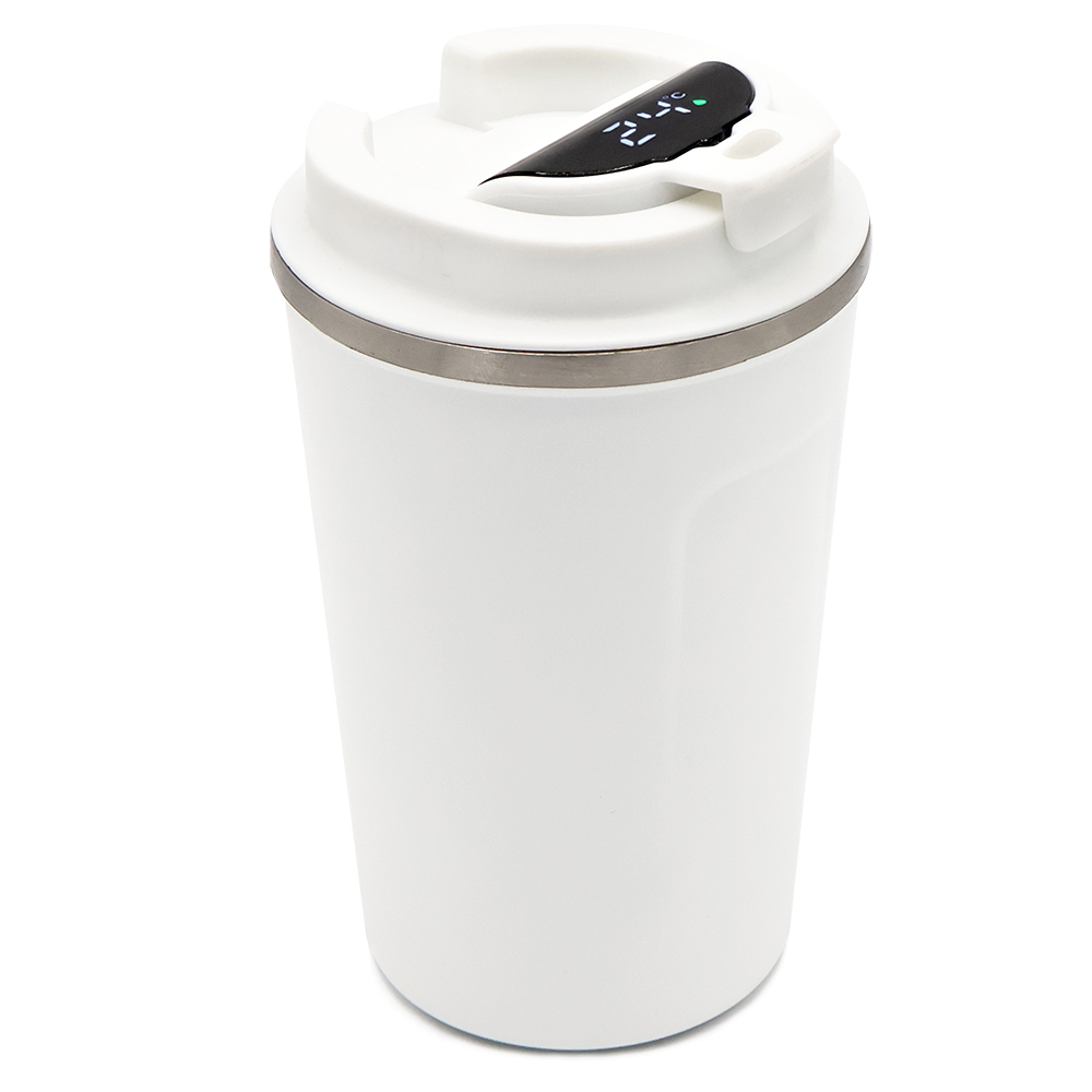 Термокружка Moon с дисплеем, Белый-0