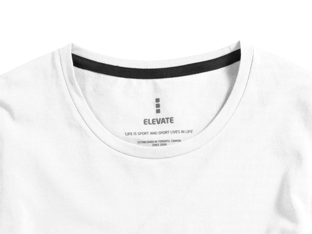 Ponoka мужская футболка из органического хлопка, длинный рукав, белый-2