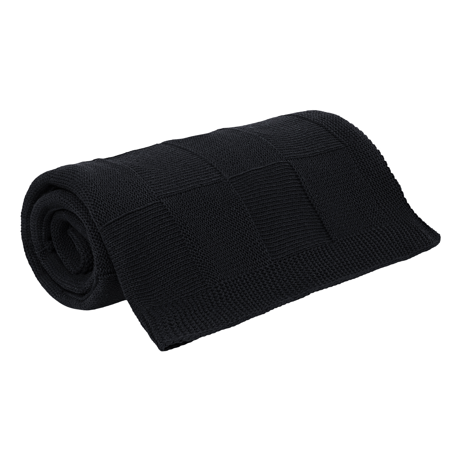 Плед Cella вязаный, темно-синий (без подарочной коробки)-2