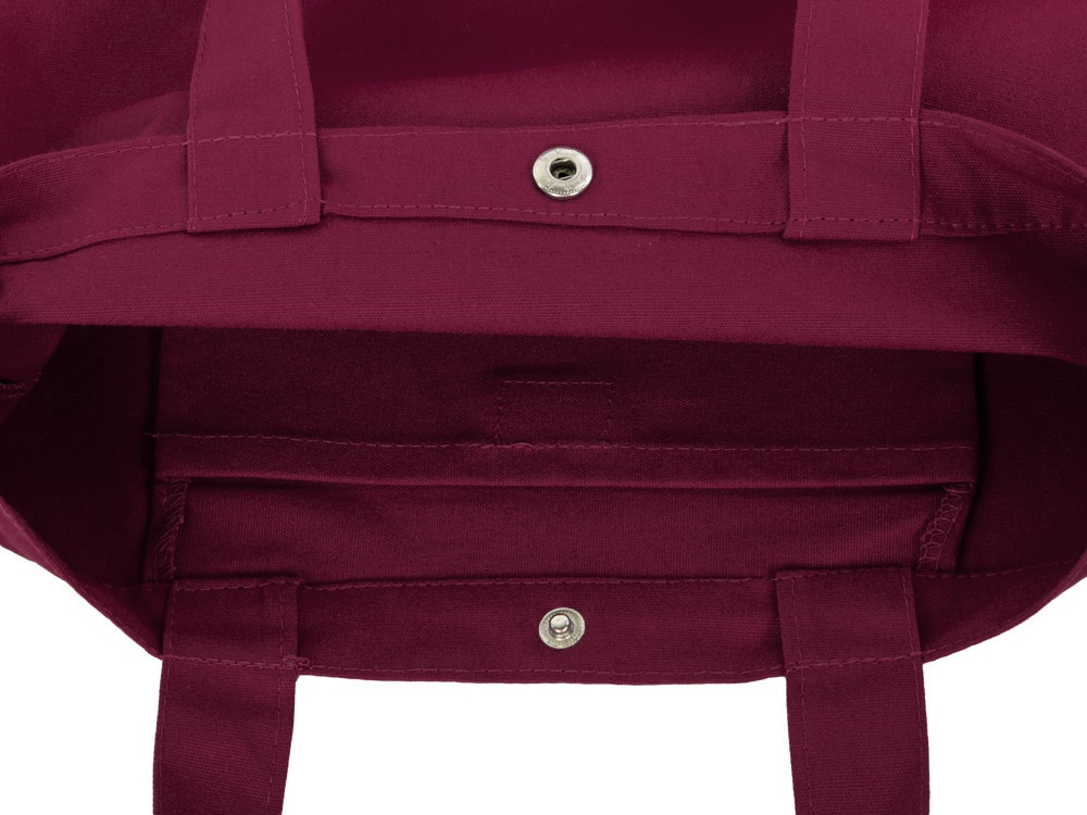 Сумка Helfer из хлопка на кнопке с регулирующейся лямкой, бордовый-5