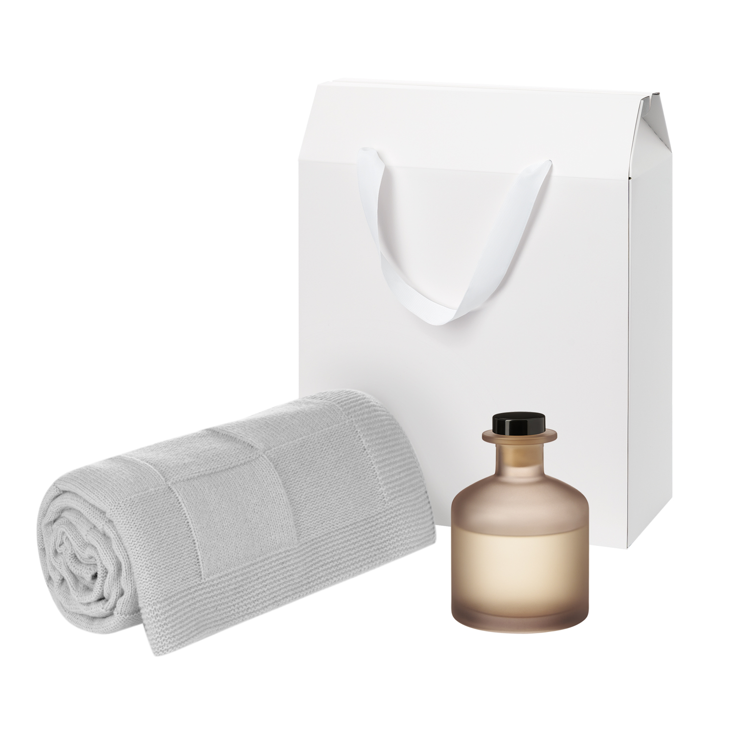 Подарочный набор Мизу (Mizu), Селла Софт (Cella Soft), бежевый (диффузор, плед)-0