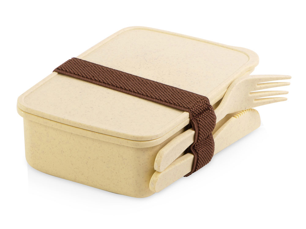 Набор с термокружкой, блокнотом, ручкой и ланчбоксом Refreshment, зеленое яблоко-2