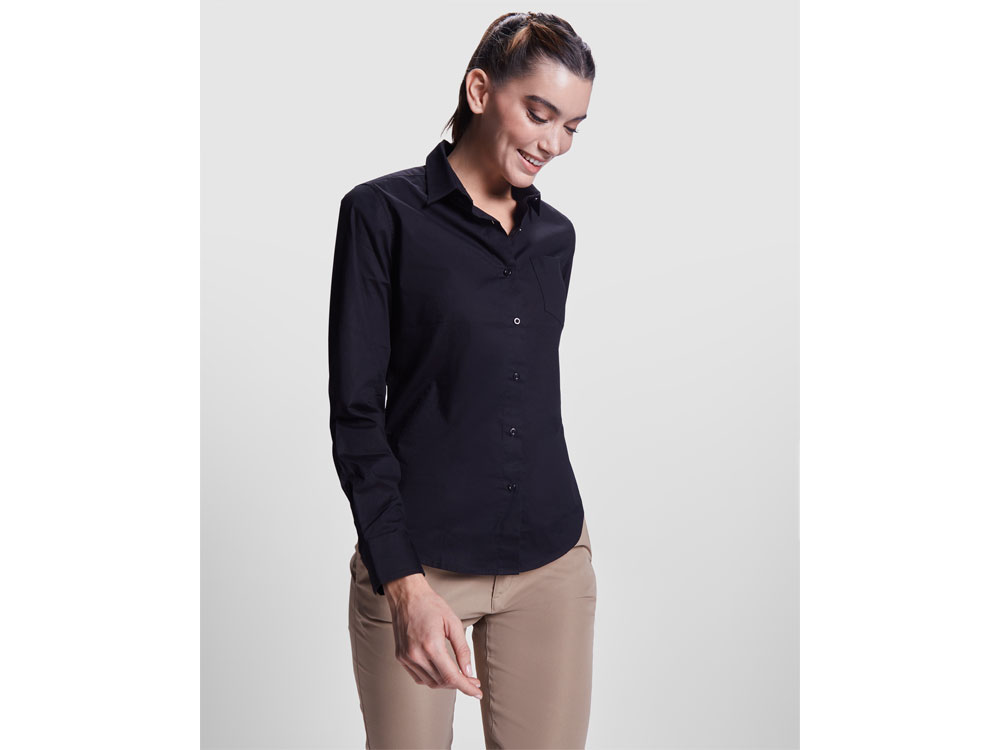 MOSCU WOMAN рубашка д/р, черный-5