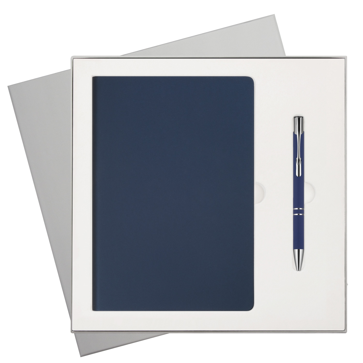 Подарочный набор Стар (Star), синий (ежедневник, ручка)-0