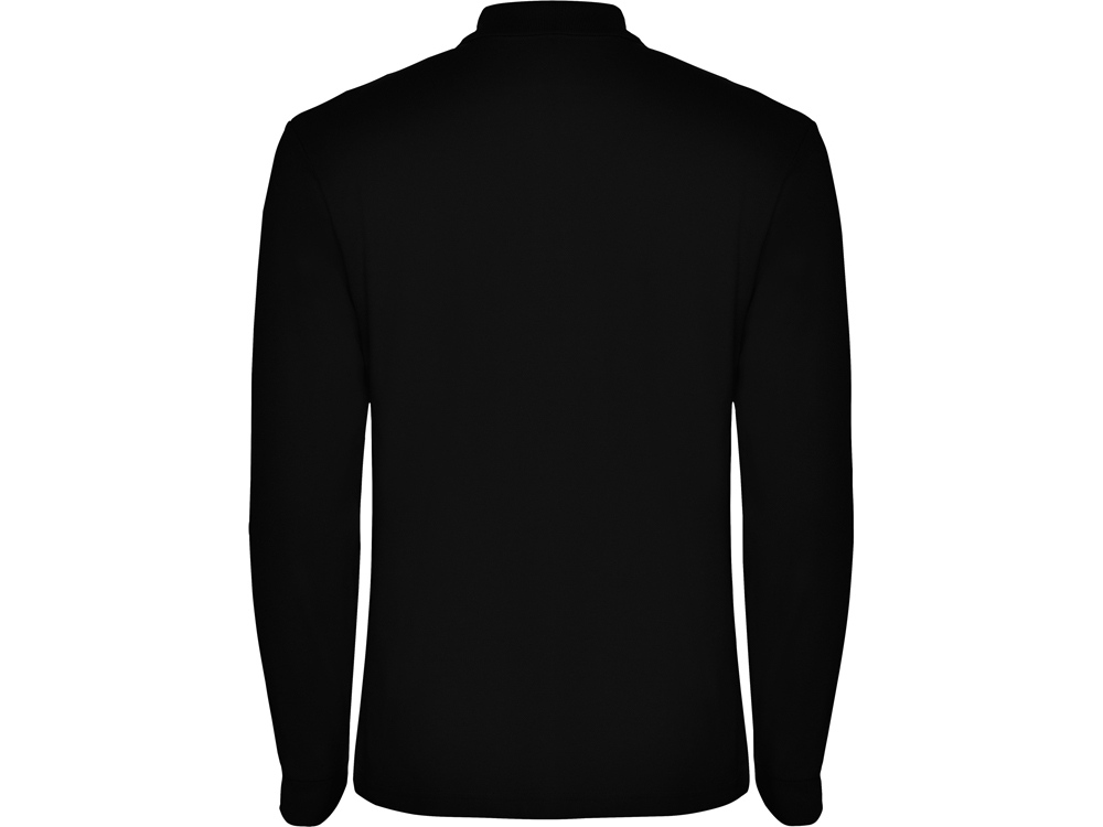 Рубашка поло Estrella мужская с длинным рукавом, черный-1