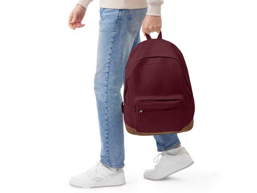 Рюкзак Shammy с эко-замшей для ноутбука 15, бордовый-11