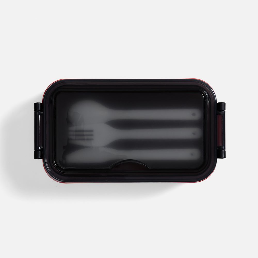 Ланчбокс Pranzo, красный с черным-1