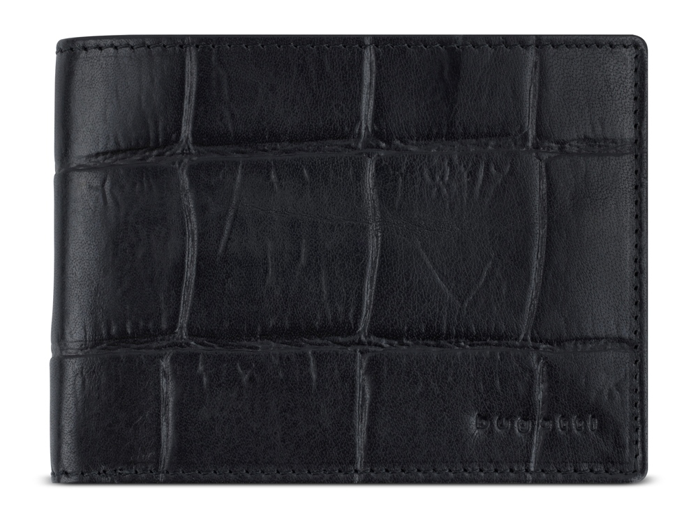 Портмоне BUGATTI Nevio, чёрный, воловья кожа/козья кожа/полиэстер, 12,5х2,5х9,3 см-1