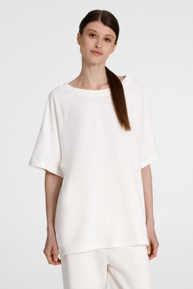 Футболка унисекс оверсайз T2, молочно-белая-3