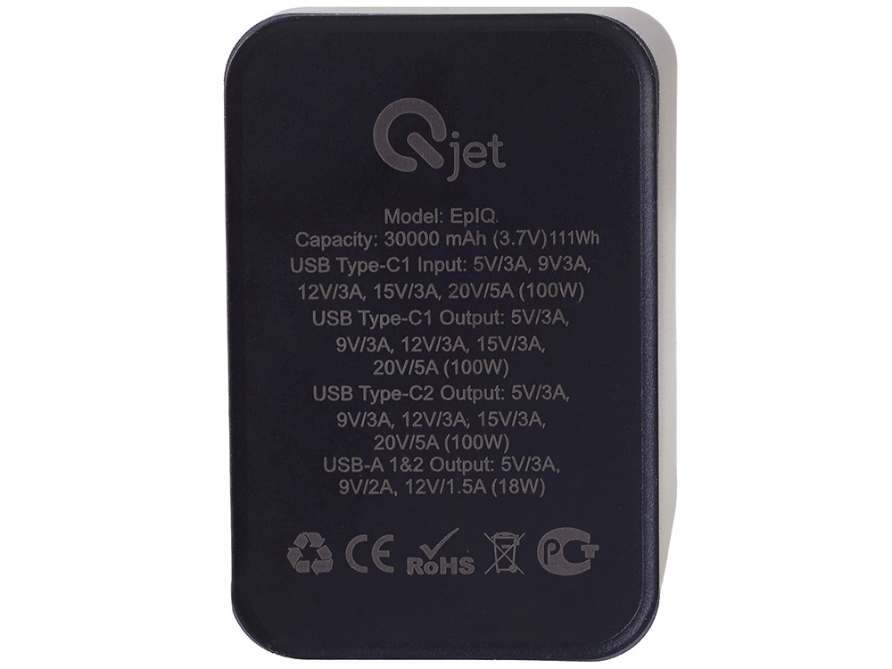 Внешний аккумулятор для ноутбуков EpIQ, 100 Вт, 30000 mAh, темно-серый-8