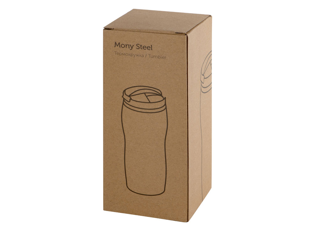 Термокружка Mony Steel 350 мл, soft touch, бирюзовый 320C-8