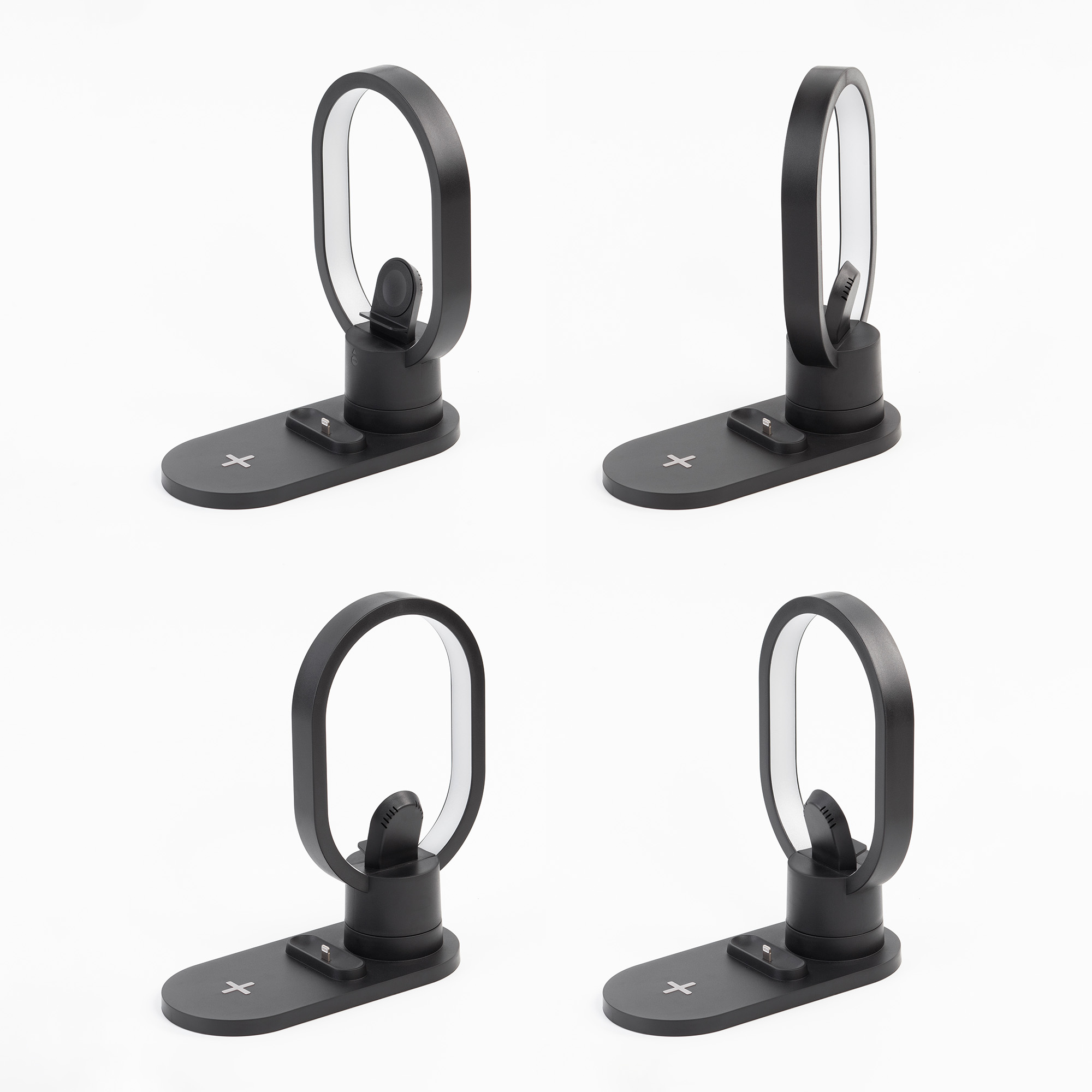 Настольная беспроводная (15W) зарядная станция "Starship" с лампой-5