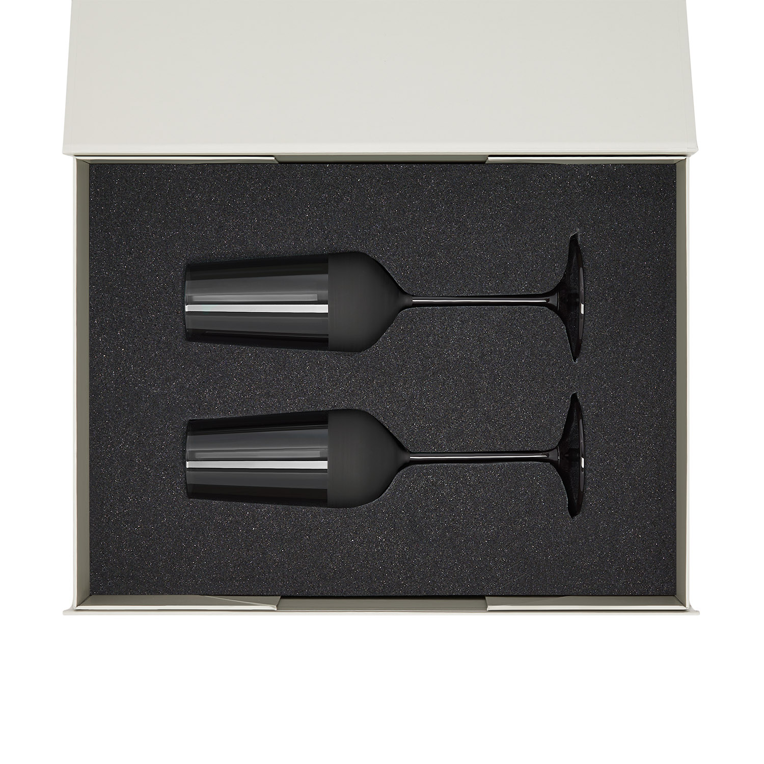 Подарочный набор 2 бокала для шампанского Блэк Эдишн (Black Edition) в серой коробке-1