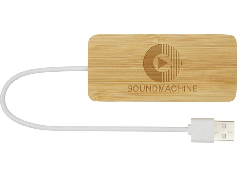 USB-концентратор Tapas из бамбука, натуральный-6