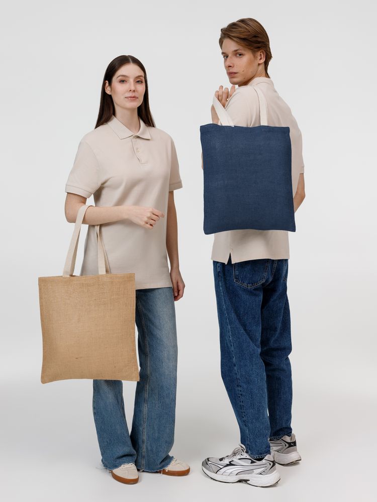 Холщовая сумка на плечо Juhu, синяя-8