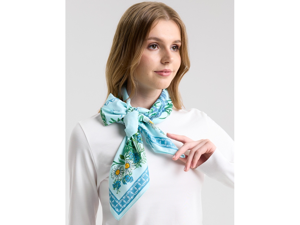 Платок Мелодия хрусталя, голубой-7