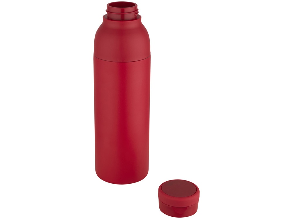 Illuminate бутылка-термос для воды с двойными стенками объемом 650 мл из переработанной нержавеющей стали, сертифицированной по стандарту RCS - Красный-2