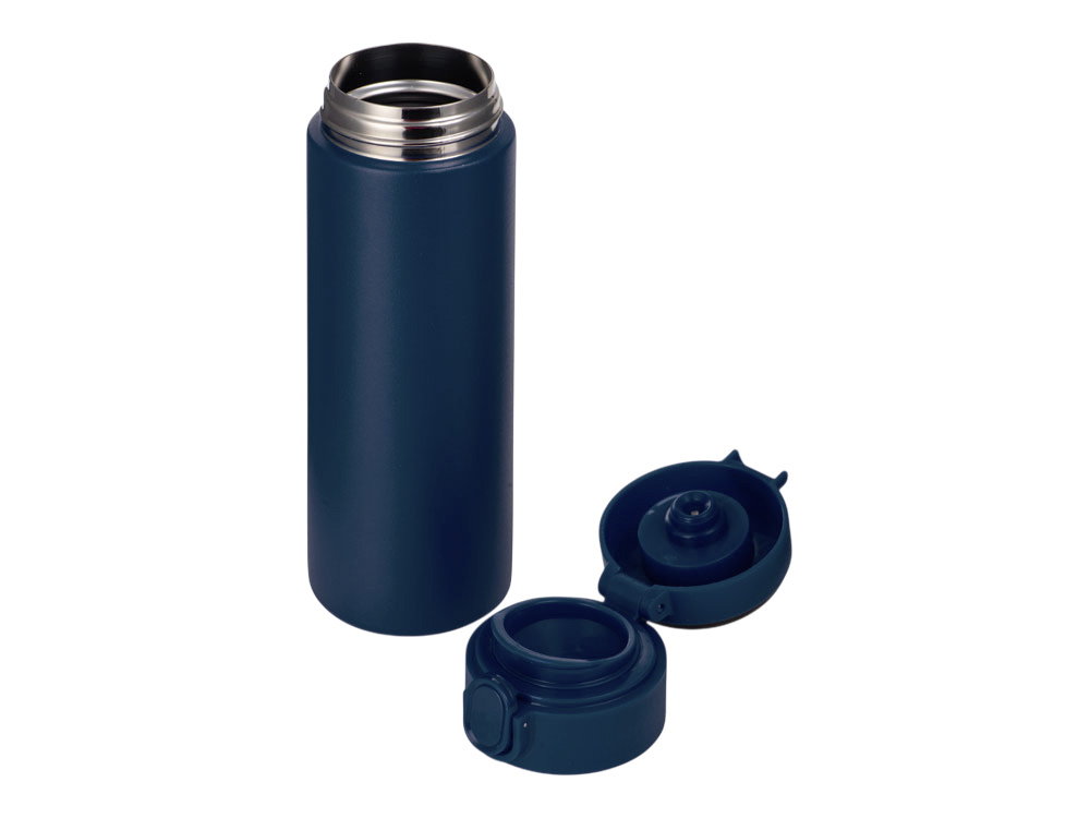 Вакуумная термокружка Waterline с медной изоляцией Bravo, 400 мл, тубус, темно-синий-2