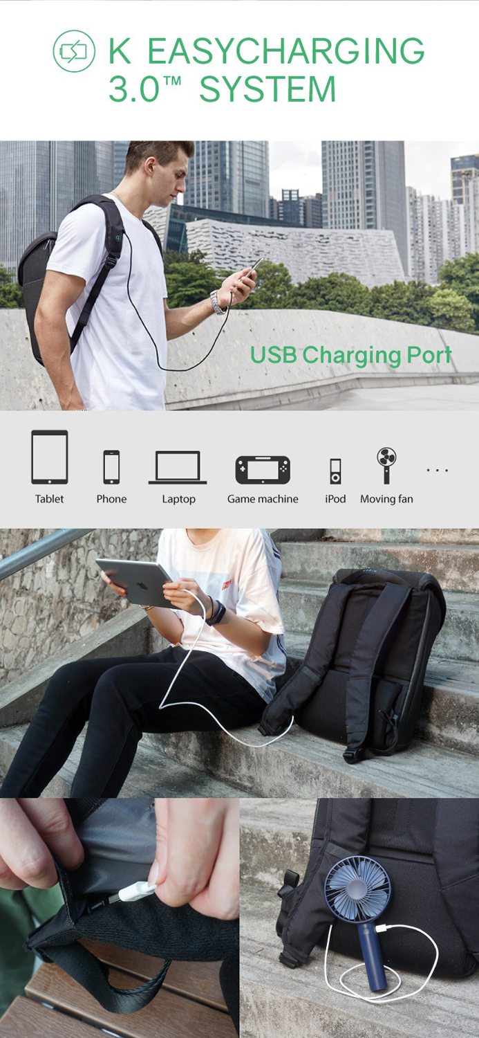 Рюкзак KORIN ClickPack X 45х32х15,5 см, с клапаном, черный-35