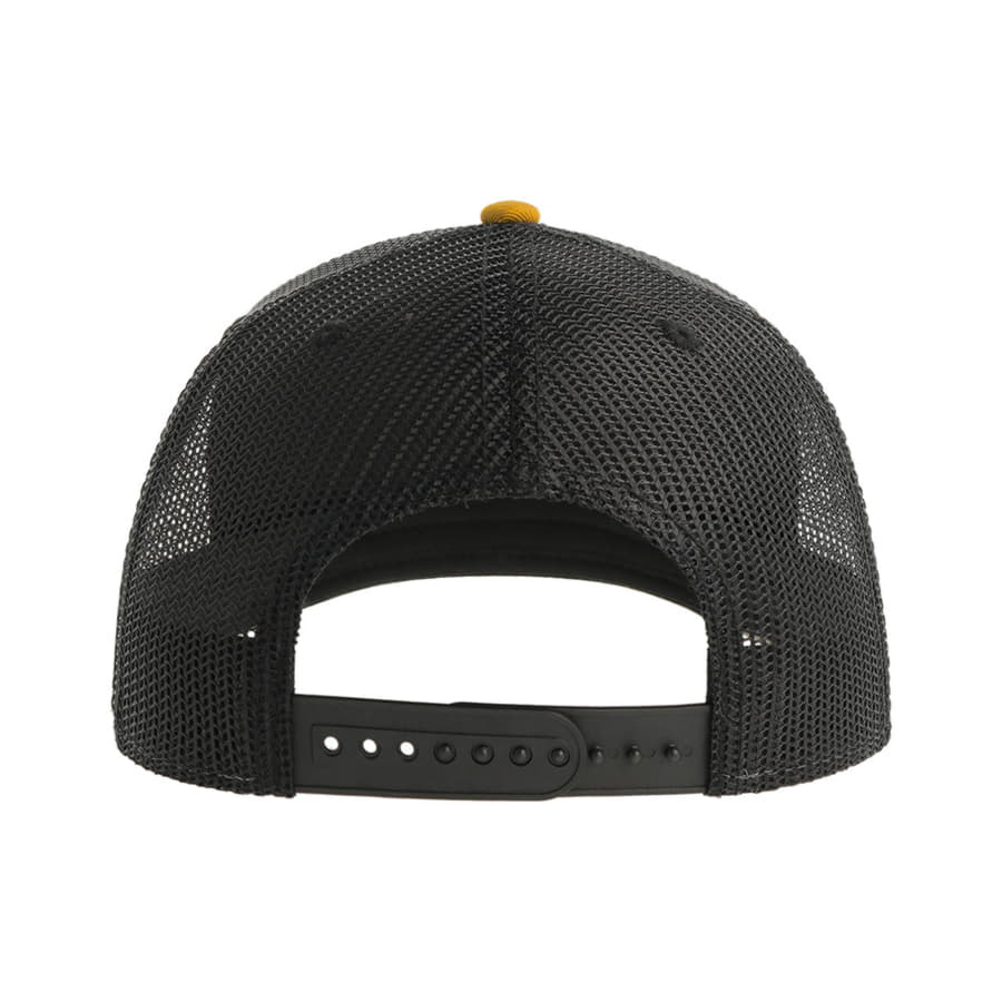 Бейсболка SONIC, 6 клиньев, пластиковая застежка, желтый, черный-5