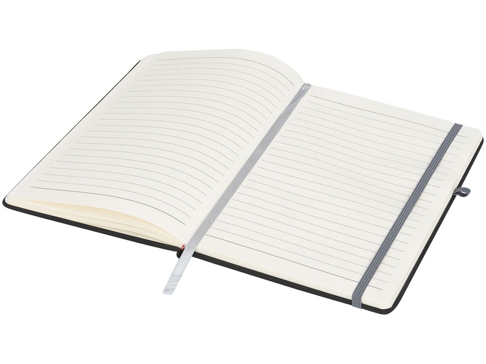 Блокнот Noir среднего размера, черный/серый-3