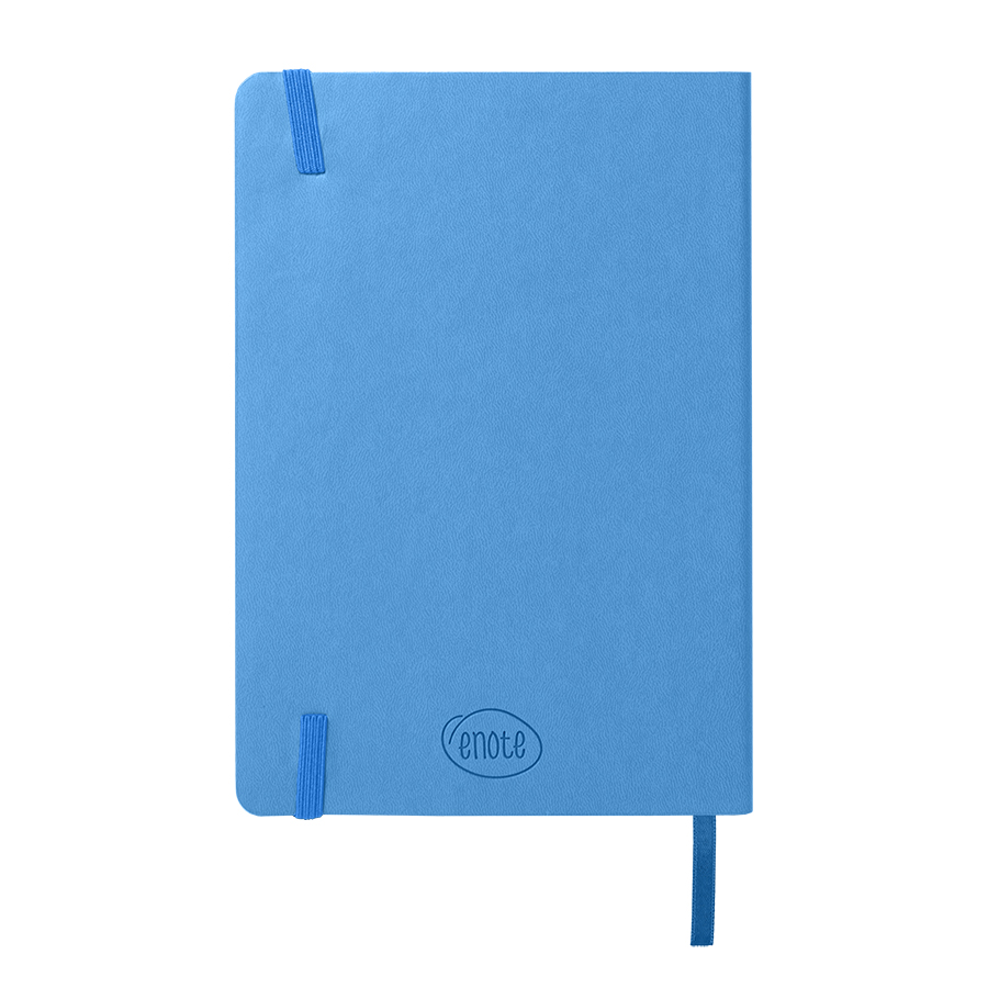 Бизнес-блокнот "RILY", формат А5,  голубой, блок в точку, голубой-3