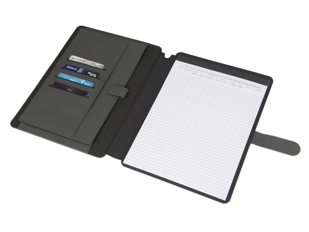 Папка для документов Kadeo с блокнотом, темно-серый-1