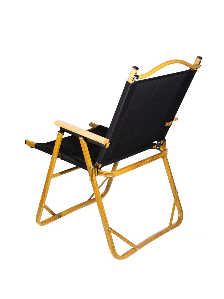 Стул MW02 складной, черный, светлое дерево-1