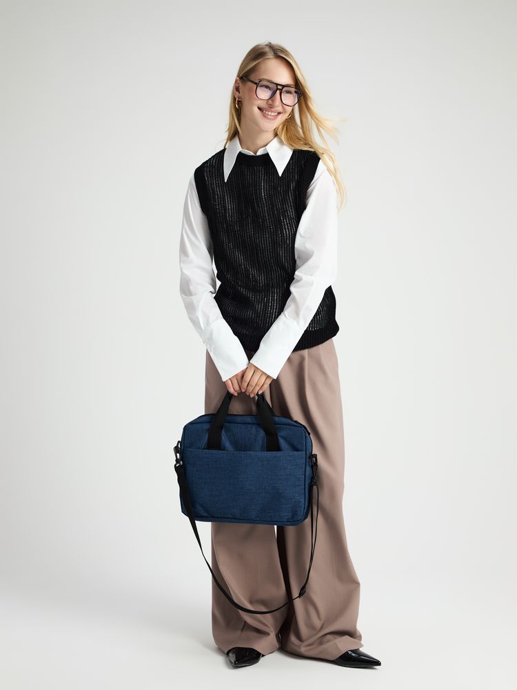 Сумка для ноутбука Delegate, синяя-4