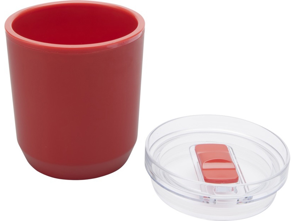 Hudson кружка из переработанного пластика с двойными стенками объемом 180 мл, красный-3