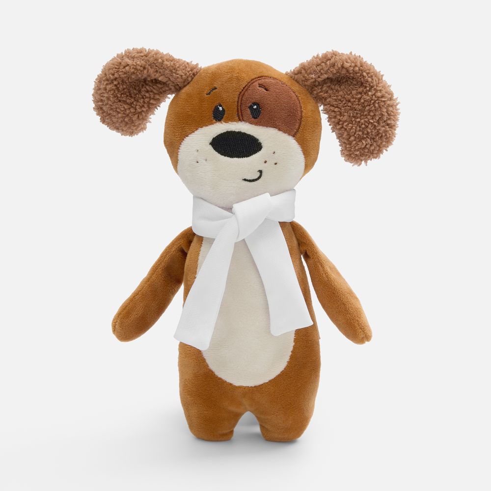 Мягкая игрушка Beastie Toys, собачка с белым шарфом-0