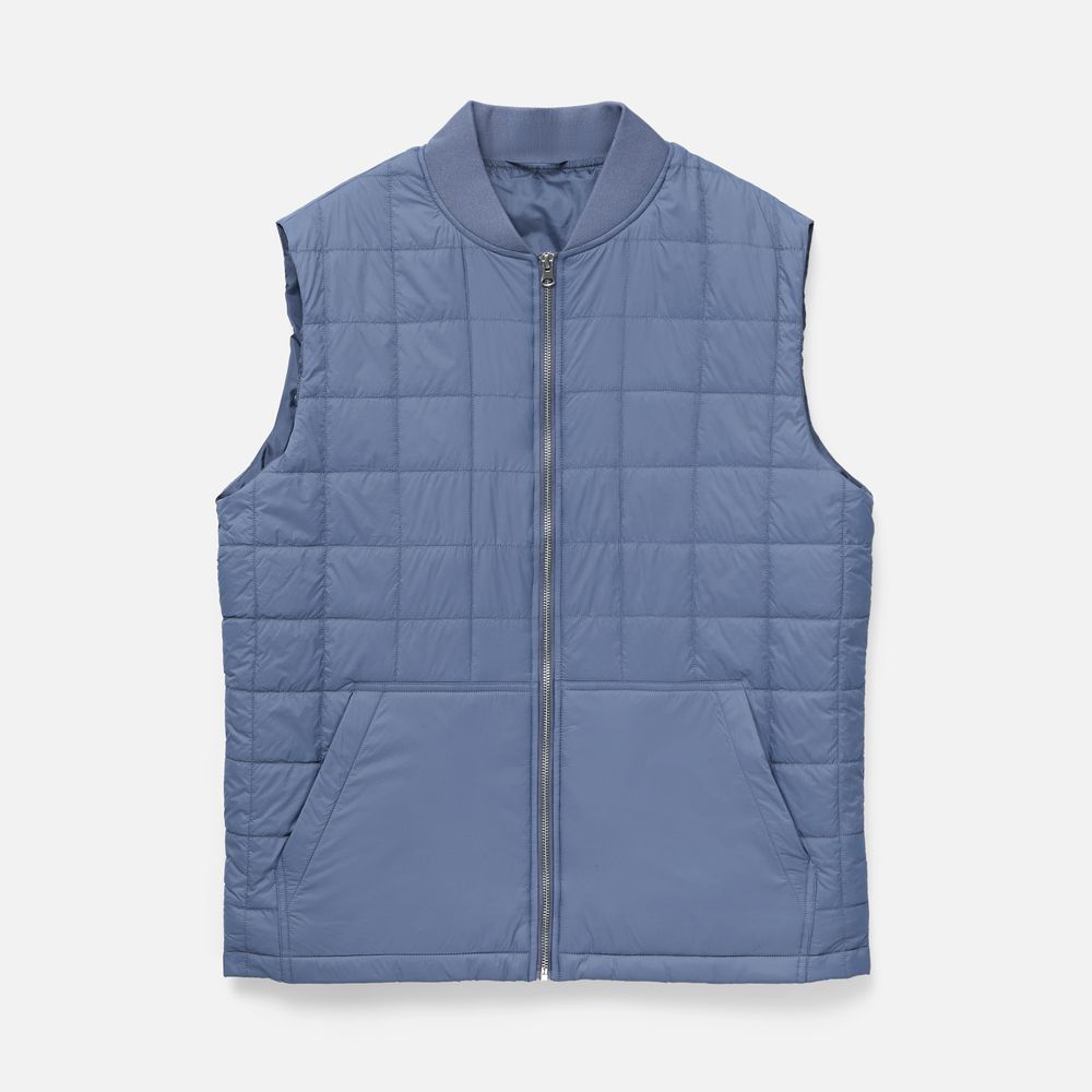 Жилет унисекс Warmbridge, синий (джинс)-0