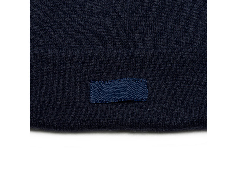 Вязаная шапка BULNES из двухслойного акрила, темно-синий-1
