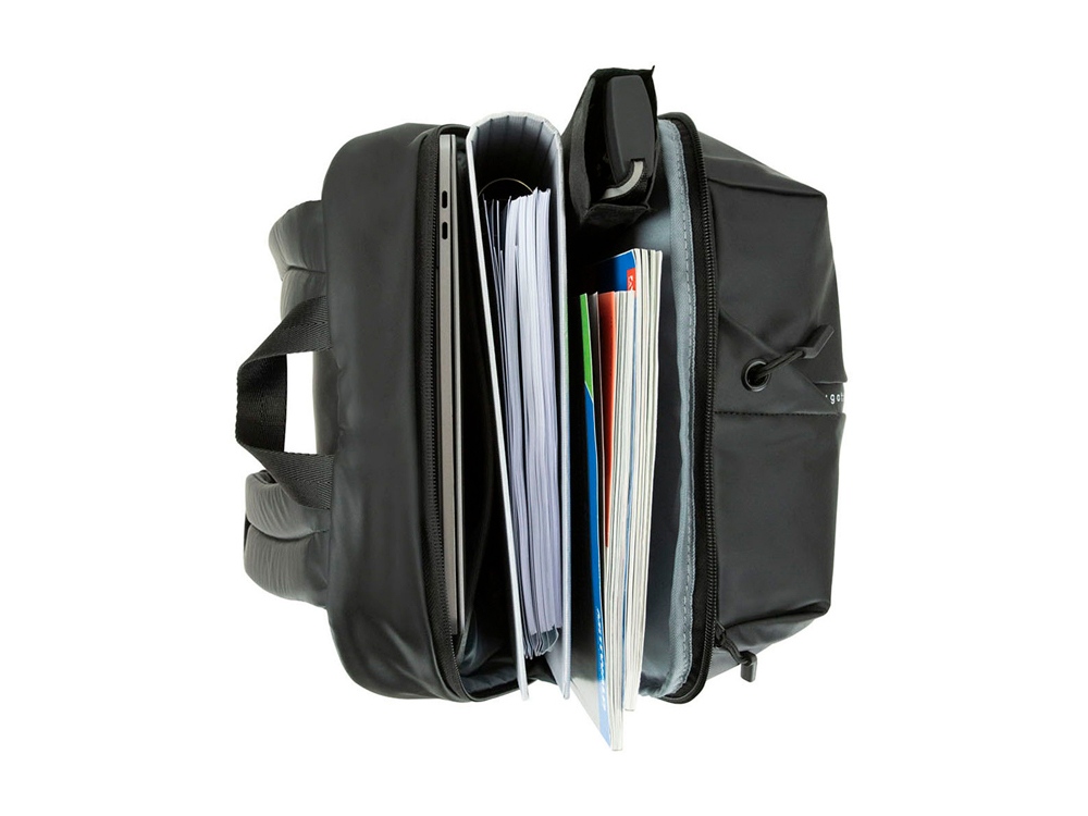 Рюкзак BUGATTI Blanc 15'', чёрный, тарпаулин/полиэстер, 32х15,5х45 см-4