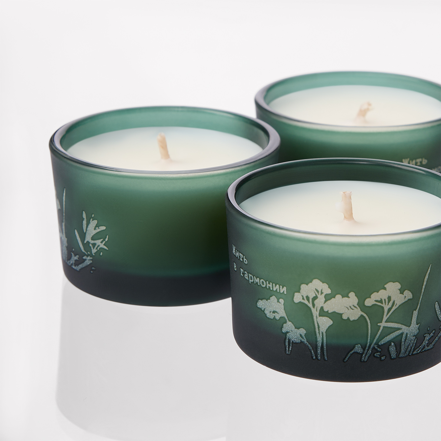 Набор ароматических свечей Сенто (Sento), зеленый-8