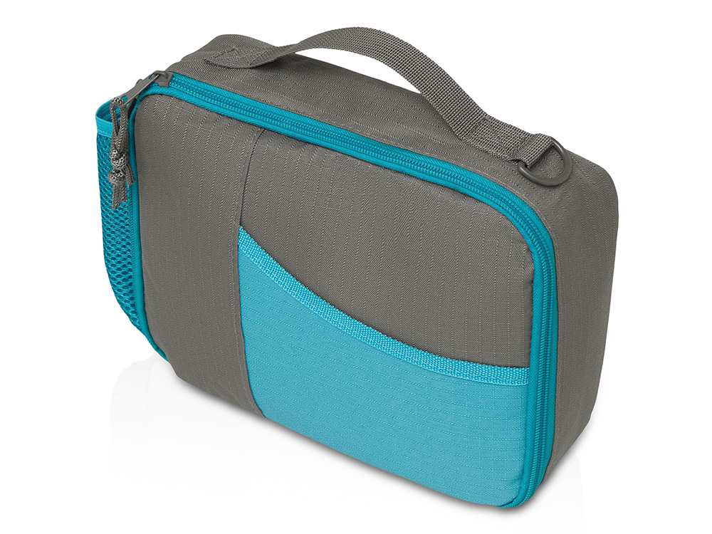 Изотермическая сумка-холодильник Breeze New для ланч-бокса, серый/голубой-0