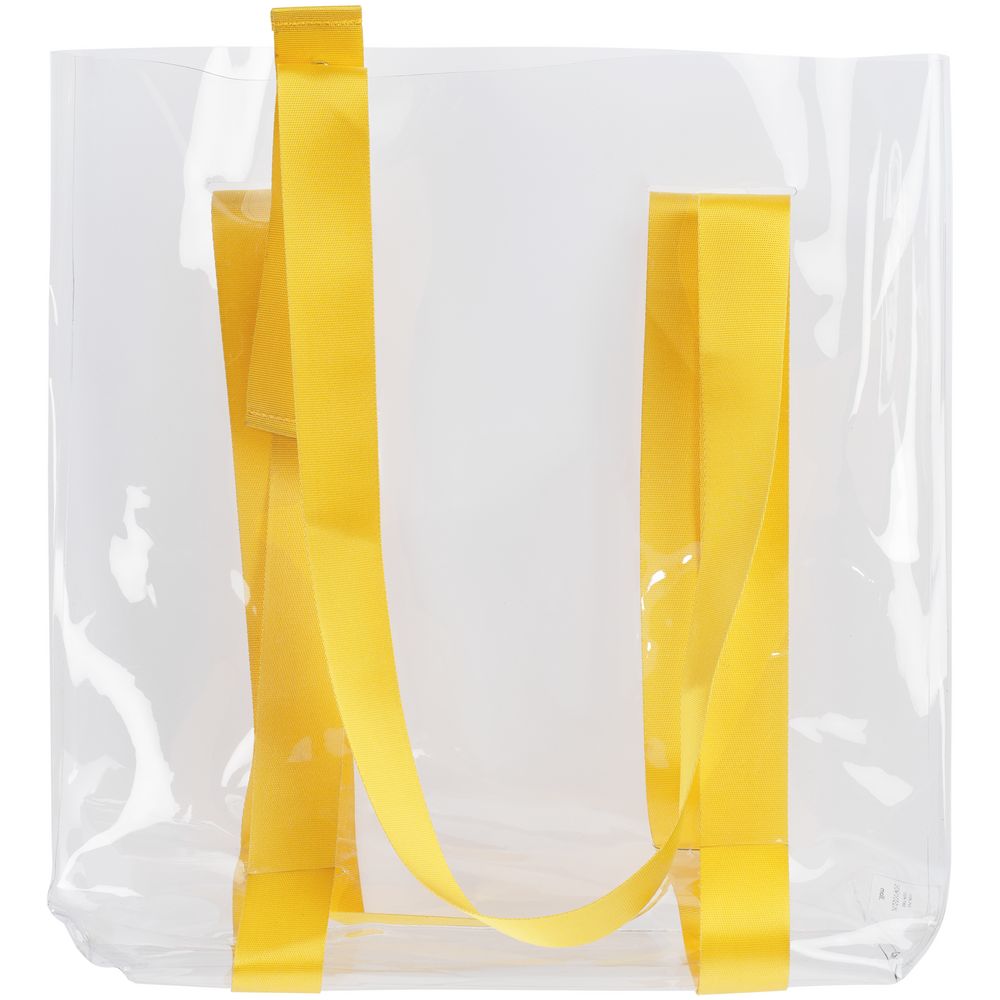 Шопер Clear Fest, прозрачный с желтыми ручками-2