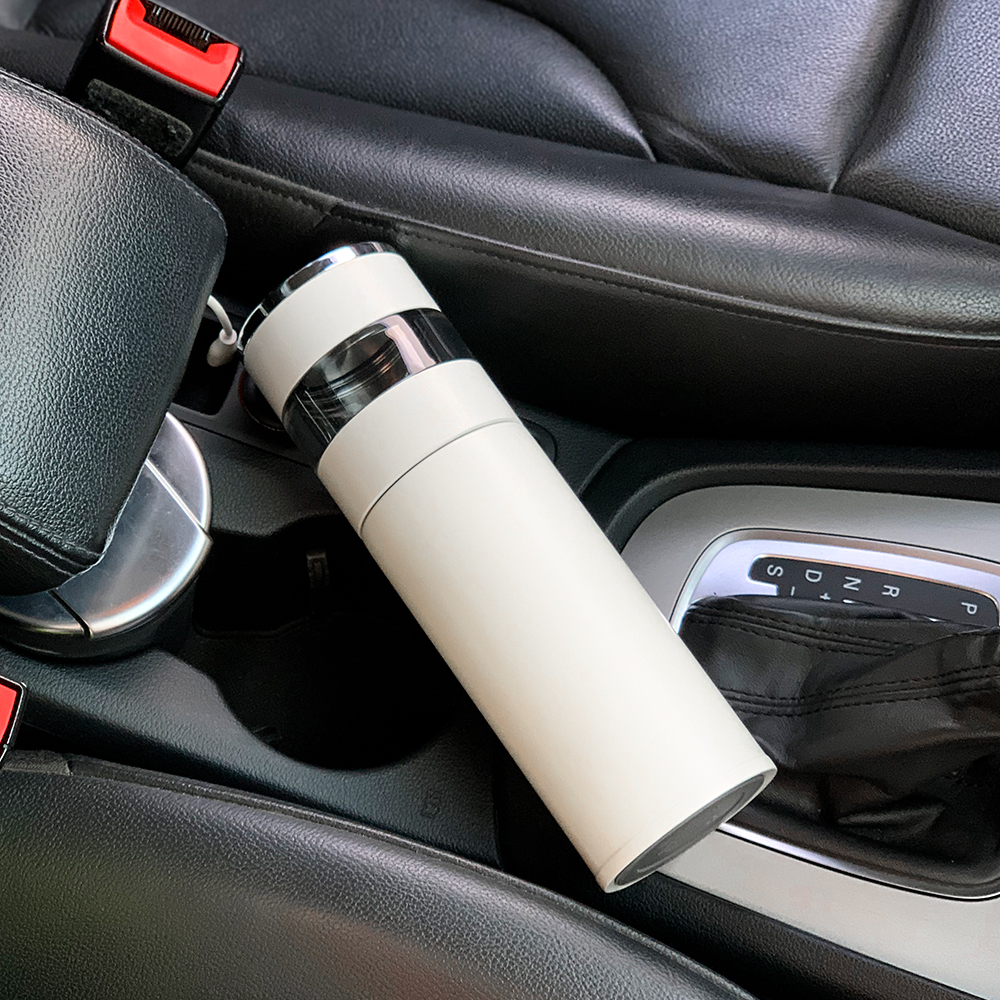 Термос Amber с инфьюзером и дисплеем, Белый-5