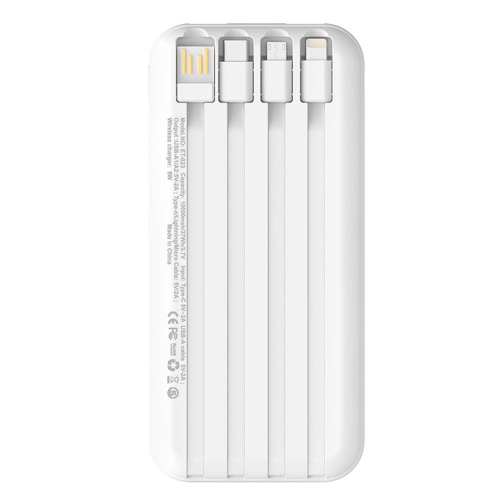 Внешний аккумулятор Authority с беспроводной зарядкой (5W), Белый-2