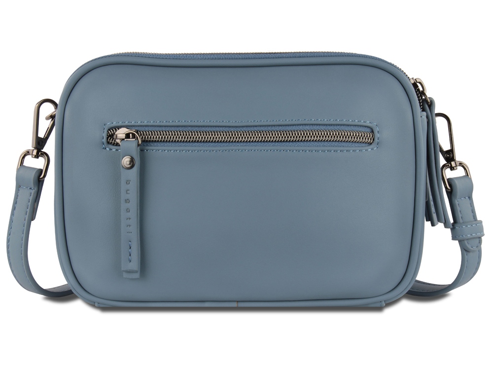 Сумка кросс-боди женская BUGATTI Almata, голубая, полиуретан, 21,5х6х15 см-5