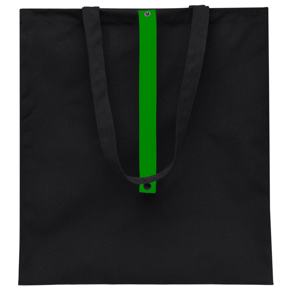 Сумка для покупок Rock’n’ROLL 260 г/м², Чёрный/зелёный-5