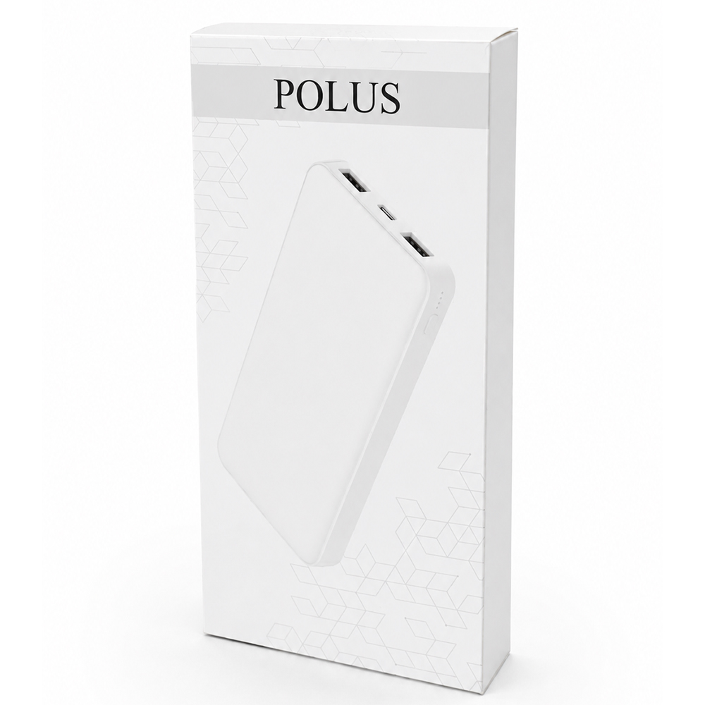 Внешний аккумулятор Polus, Белый.-5